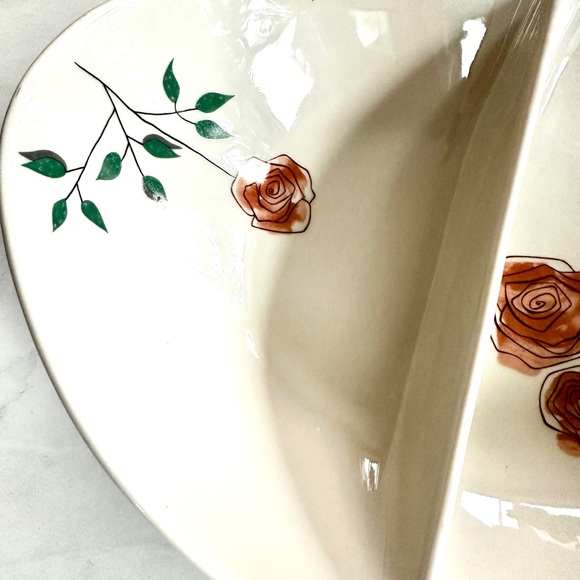 Iroquois Informal China ROSEMARY Divided Serving Bowl 11" Ben Seibel MCM Design - Picture 6 of 6